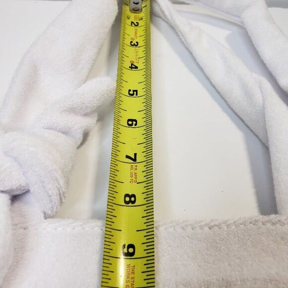 Stoney Clover Lane White Terry Cloth Tote Bag Embossed Beach Carry All 17x14 - Picture 11 of 11